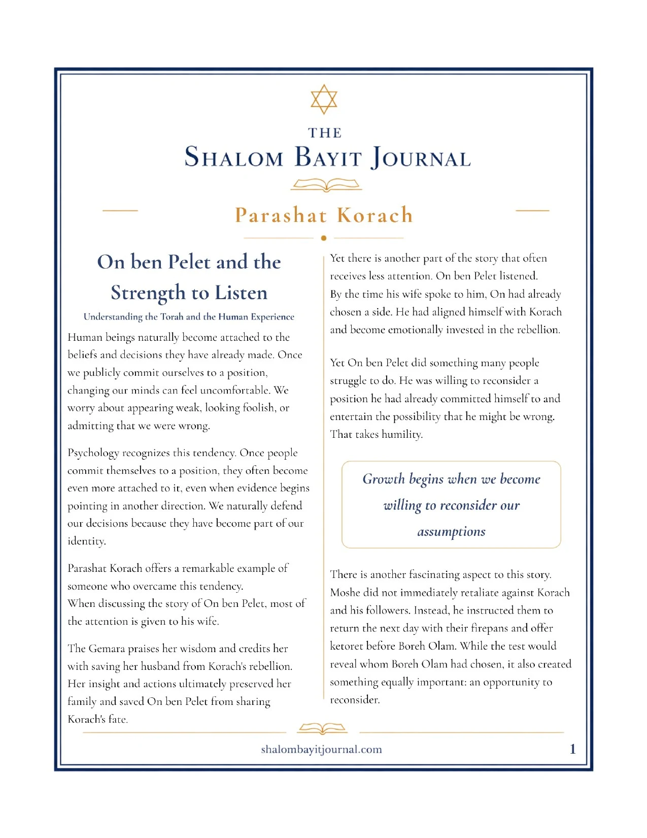 On ben Pelet and the Strength to Listen, page 1