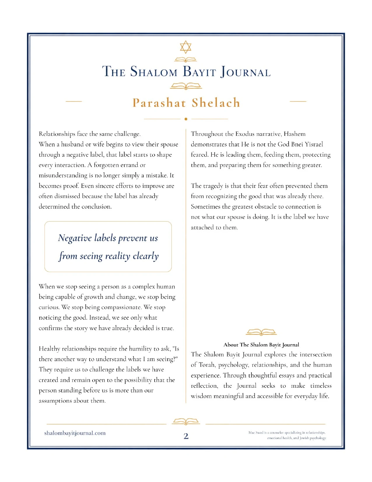 The Danger of Negative Labels, page 2