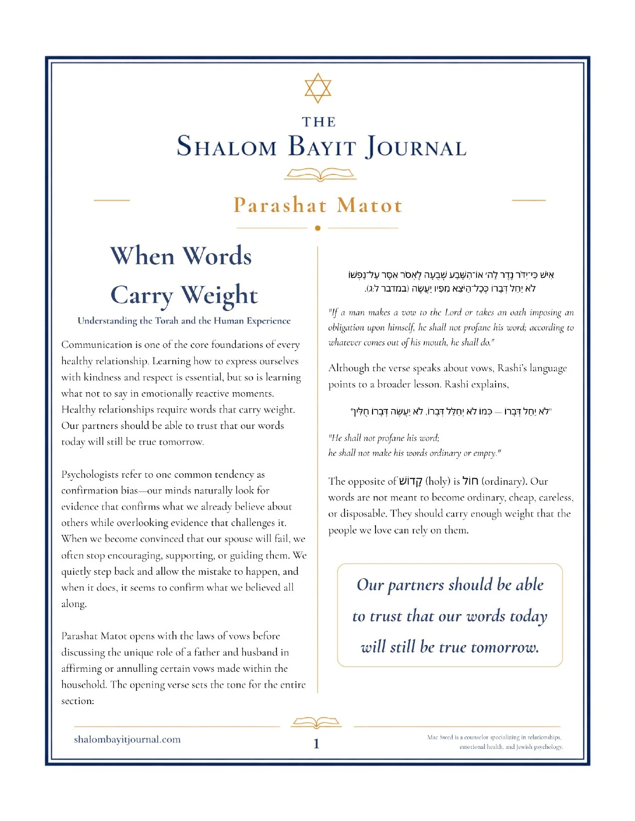 When Words Carry Weight, page 1