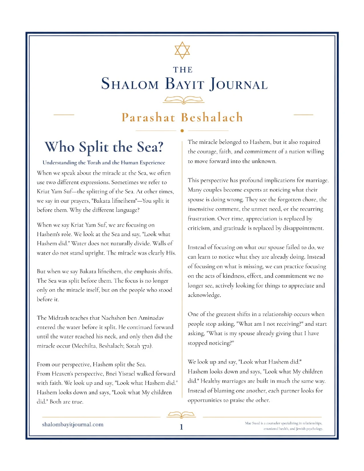 Who Split the Sea?, page 1