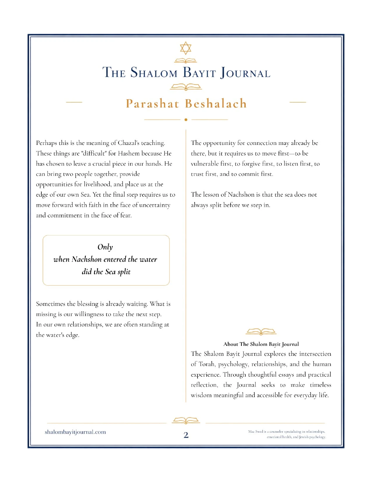 Why Do Chazal Compare Finding a Spouse and Earning a Livelihood to the Splitting of the Sea?, page 2